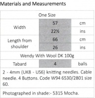 Knitting Pattern - Wendy 6091 - With Wool DK - Tabard